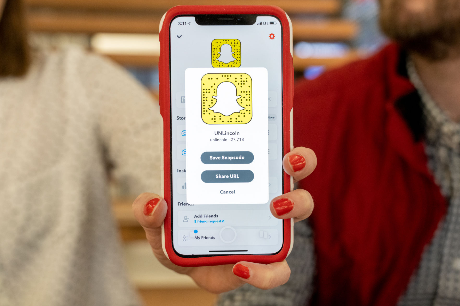 UNL Snapchat code